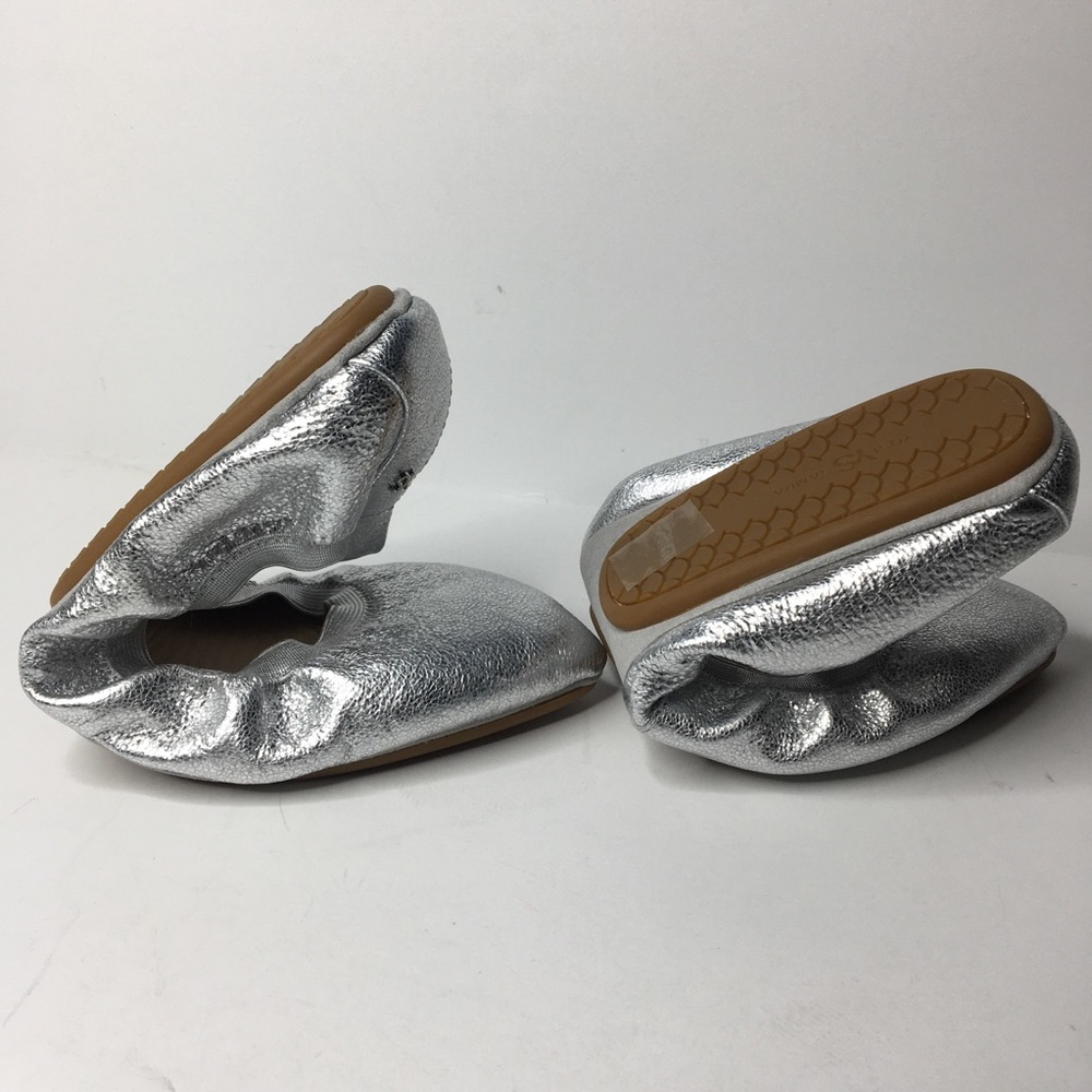 Yosi Samra Vienna silver foldable leather flats - Picture 6 of 6